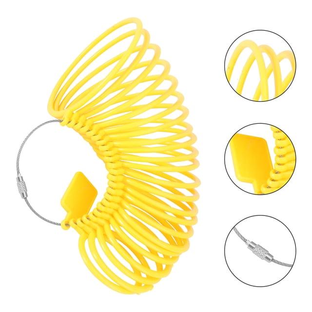 IDEANATEGRATE 1Ud Medidor De Pulsera Plástico Amarillo Simple Fácil De Usar Y Llevar Para Joyería