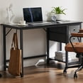 thumbnail image 2 of JOINSUN 47 inch Computer Desk with Storage Drawers, Modern Simple Style Laptop Table, Black, 2 of 7