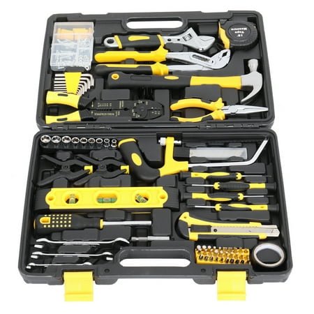 

218pcs Hand Tool Set General Home Repairing Household Tools with Easy Carrying Box Black