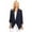 Navy, variant on Women's Solid Floral Print Loose Fit 3/4 Sleeve Open Front Cardigan Blazer Jacket