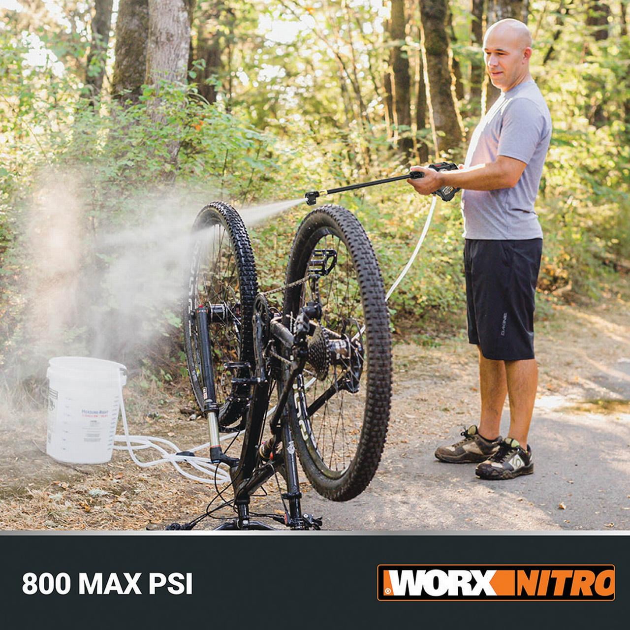 Worx Nitro WP657 40V PowerShare Hydroshot 800 Max PSI Portable Power Cleaner (Batteries & Charger Included)