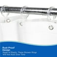 thumbnail image 5 of Kenney Rust-Proof Plastic Shower Curtain Double Hooks, Set of 12, Clear, 5 of 6