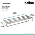 thumbnail image 2 of KRAUS Stelios Bathroom Shelf with Towel Bar, Brushed Nickel Finish, 2 of 7