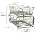 thumbnail image 3 of Closetmaid 2T-Kcpo-1212 Two Tier 13-1/2"W X 12-1/2"H W Pull Out Basket Cabinet Organizer -, 3 of 5
