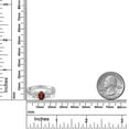 thumbnail image 4 of Gem Stone King 10K White Gold Red Garnet and Lab Grown Diamond Engagement Ring for Women | 1.99 Cttw | Oval 7X5MM | Gemstone January Birthstone | Size 6, 4 of 5