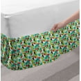 thumbnail image 2 of Cactus Print Bed Skirt, Clutter of Toucan Birds Tropical Leaves and Exotic Fruits Summer Forest, Elastic Bedskirt Dust Ruffle Wrap Around for Bedding Decor, 4 Sizes, Green Multicolor, by Ambesonne, 2 of 2