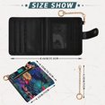 thumbnail image 3 of Small Wallet For Women Bifold Leather Pocket Coin Credit Card Holder With RFID Blocking Lush Tropical Leaves, 3 of 6