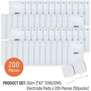 iStim Super Soft 2"x2" TENS Unit Electrodes for TENS Massage EMS - 100% Japanese Gel (2"x2" -200 Pieces)