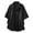Black, variant on Japanese Style Summer Men's Button down Shirts Lightweight Loose Fit Jacquard Weave Textured Short Sleeve Casual Top for Beach Vacation and Daily Wear White M
