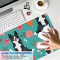thumbnail image 4 of Long Mouse Pads for Desk,Border Collie Dog and Flower Florals Desk Mats on Top Of Desks, Desk Mouse Pad Extra Large with 3mm Non-Slip Base and Stitched Edge for Gaming,Office,Work,Home 31.5"x11.8", 4 of 6