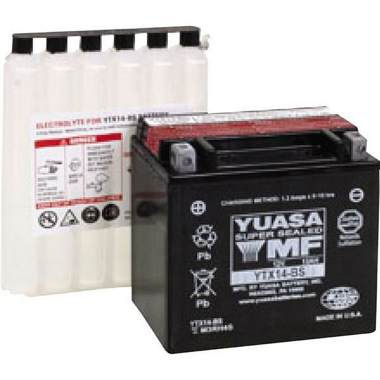 YUASA Maintenance Free Motorcycle Battery YTX14-BS YTX14-BS 