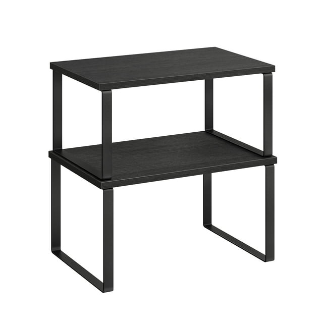 Estante para especias de cocina SONGMICS MKCS02B01 de 2 niveles, negro, juego de 2