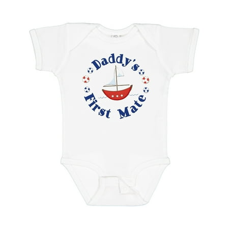 

Inktastic Daddy s First Mate Boys or Girls Baby Bodysuit
