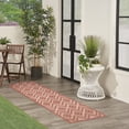 thumbnail image 6 of Nourison Versatile Solid Diamond Indoor Outdoor Flatweave Runner Rug Coral Orange 2' x 6', 6 of 8