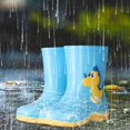 thumbnail image 2 of Gubotare Kids Rain Boots Girls Toddler Kids Rain Boots for Boys Girls Easy-on Lightweight Waterproof Rainboots Baby (Light Blue,Toddler 10), 2 of 5