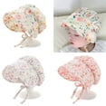 thumbnail image 2 of Girls Christening Hat Baby Girl French Bonnet Sun Cap Infant Breathable Hat Vintage Headdress Little Girl, 2 of 9