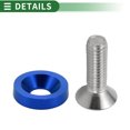 thumbnail image 5 of Unique Bargains Universal Car Modification M6 Gasket Bolt License Plate Frame Screw M6x1.0 Aluminium Alloy Blue 1 Set, 5 of 6