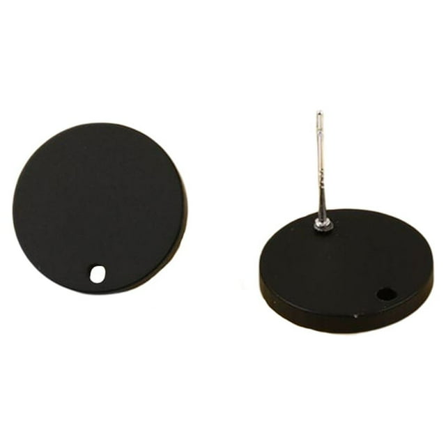 Baohd 50 Pieces Earring Ear Stud Earrings DIY Decorative Jewelry Finding Accessory for Homemade Professional Black