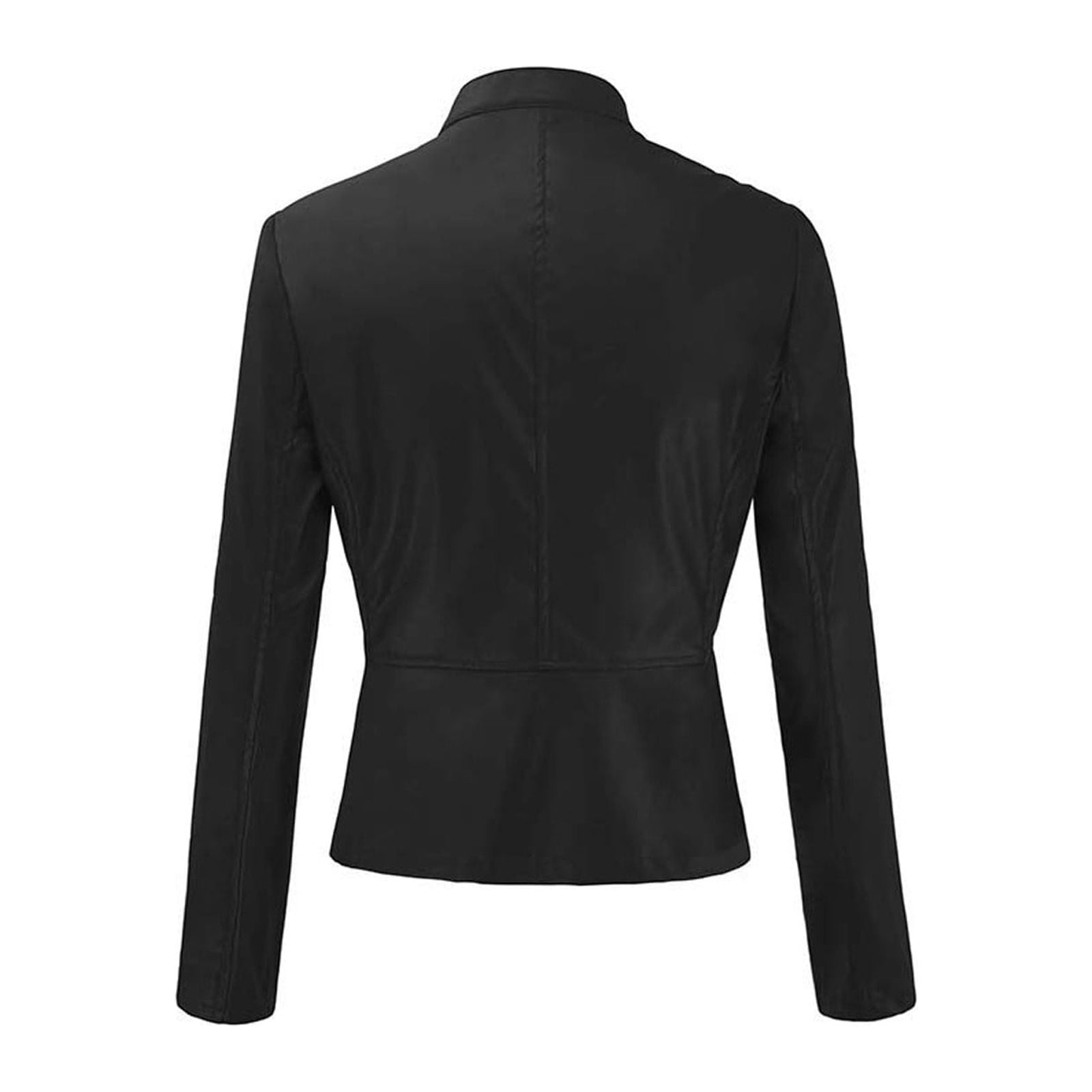 Lindreshi Leather Jackets for Women Plus Size Women Ladies Lapel