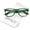Green / Clear, variant on zeroUV Unisex Retro Wide Temple Clear Lens Horn Rimmed Eyeglasses 54mm (Black / Clear) - 54mm