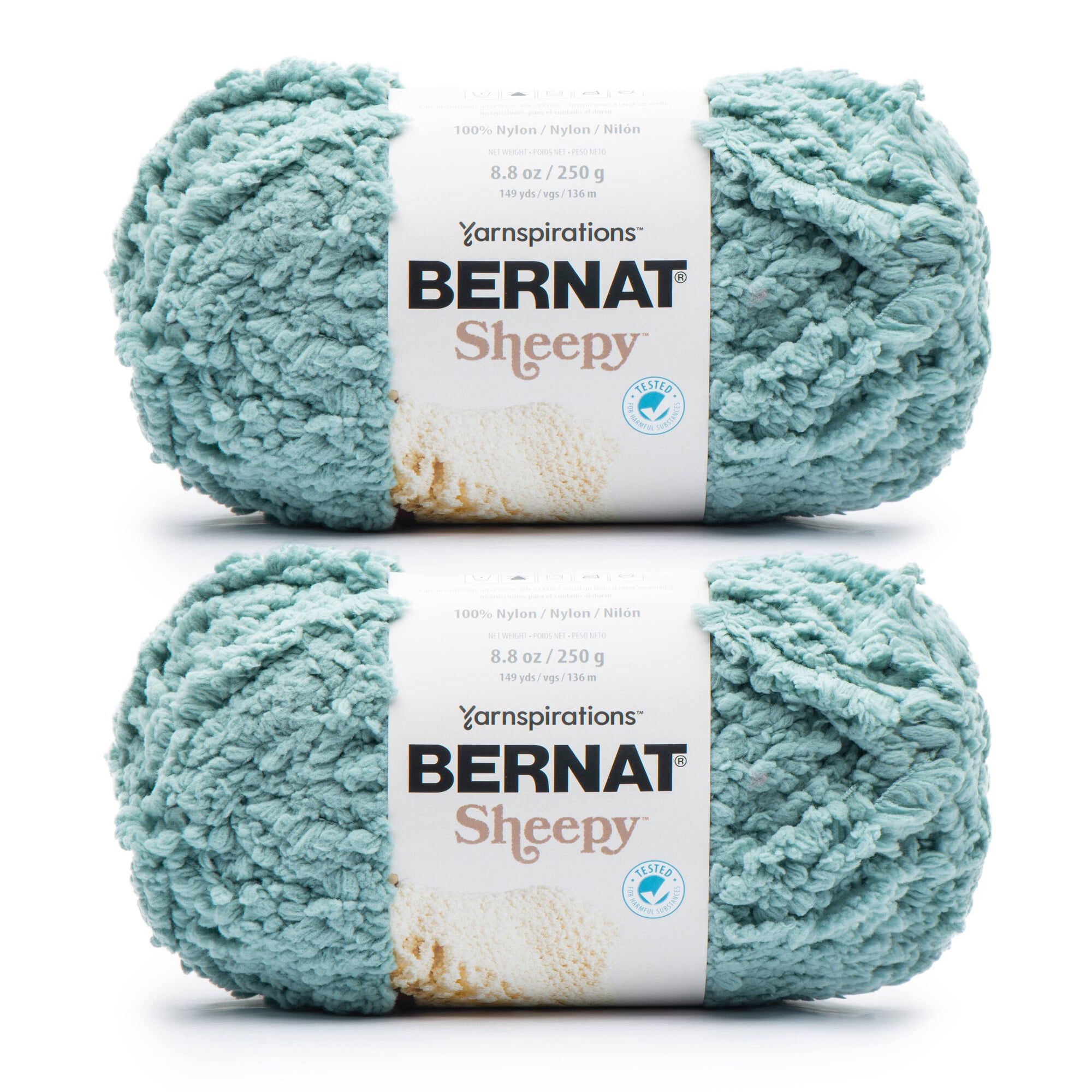 Bernat® Sheepy™ 6 Super Bulky Nylon Yarn, Rosemary 8.8oz/250g, 149