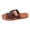 Coffee, variant on Slides for Women Fashion Mesh Strap Open Toe Flat Sandals Lightweight Slip on Beach Casual Footwear Outdoor Slippers Red Size 9.5