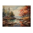 thumbnail image 3 of Designart "National Park Forest Acadia wall art I" Landscapes Print on Natural Pine Wood, 3 of 5