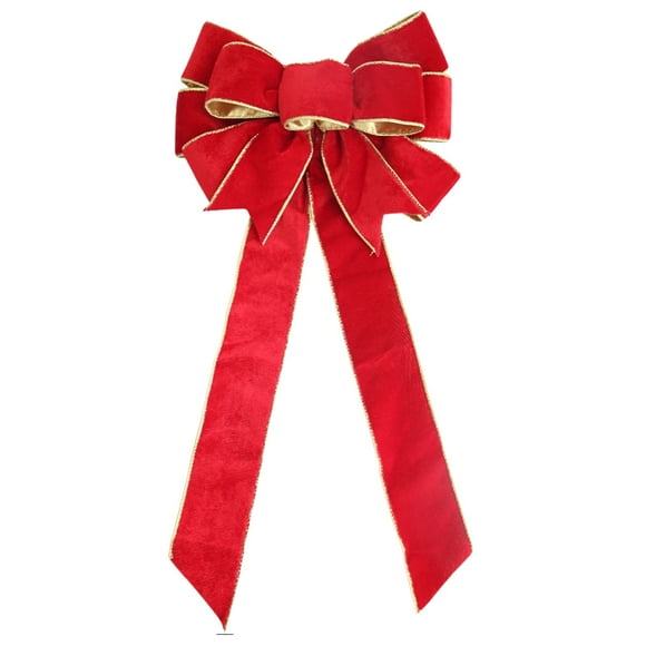 Extra Large Christmas Bow for Decorations 24 Inch Wired Ribbon Bows for Tree Topper Wall Mantle Wreath Door Porch and Holiday Festival Decor Christmas Ornaments Christmas Decorations Fall Decor Hallo