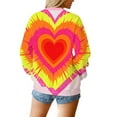 thumbnail image 6 of Hoodless Sweatshirts for Women Round Neck Love Heart Casual Sports Long Sleeve Sweatshirt Pullover Tops, 6 of 9