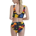 thumbnail image 3 of Picia Dinosaurs in Space Women's High Waisted Bikini Scoop Neck Swimsuit Two Pieces Bathing Suit-XX-Large, 3 of 8