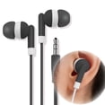 thumbnail image 2 of 3.5mm Jack Wired In-Ear Earbuds, Soft Comfort Corded Headphones, Lightweight Multi Color Earphones, Universal Noise Isolating Earbuds Compatible With Multiple Portable Electronic Devices,Black, 2 of 8