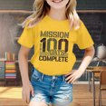 thumbnail image 2 of SXcggal One Mode Enfants T-Shirt Décontracté Imprimé Col Rond Manches Courtes Ample Mignon Confortable Beaux Hauts Filles, 2 of 4