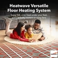 thumbnail image 2 of HEATWAVE 30 Sqft 120V Electric Floor Heating System Includes 7-Day/4 Event Programmable GFCI Thermostat, 2 of 7
