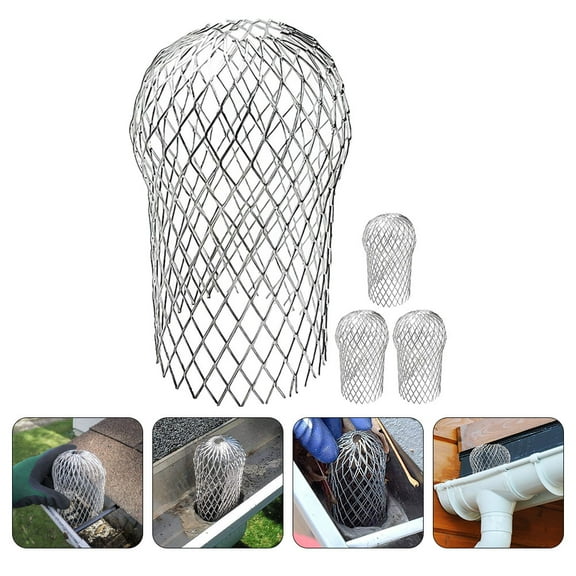 PENIKOKO 4-Pack Metal Mesh Gutter Strainers for Home Use, Tear Resistant, , Practical Gutter Guards