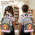 thumbnail image 3 of Xoenoiee Capybara Heart Print Clear Backpack for Girls, Large Capacity PVC Schoolbag Transparent Bookbag Elementary Kindergarten Preschool Student Rucksack with Adjustable Straps, 3 of 7