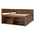 thumbnail image 5 of Elegant Design Daybed with Drawers and Shelves, Pine Wood Day Bed with Maximized space for Office/Living Room/Bedroom, Sturdy Slats Support Wooden Sofa Bed for Teens Adults, 5 of 9