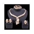thumbnail image 2 of Colorful Goldtone Fashion Jewelry Set: Necklace, Earrings, Bracelet & Ring, 2 of 6