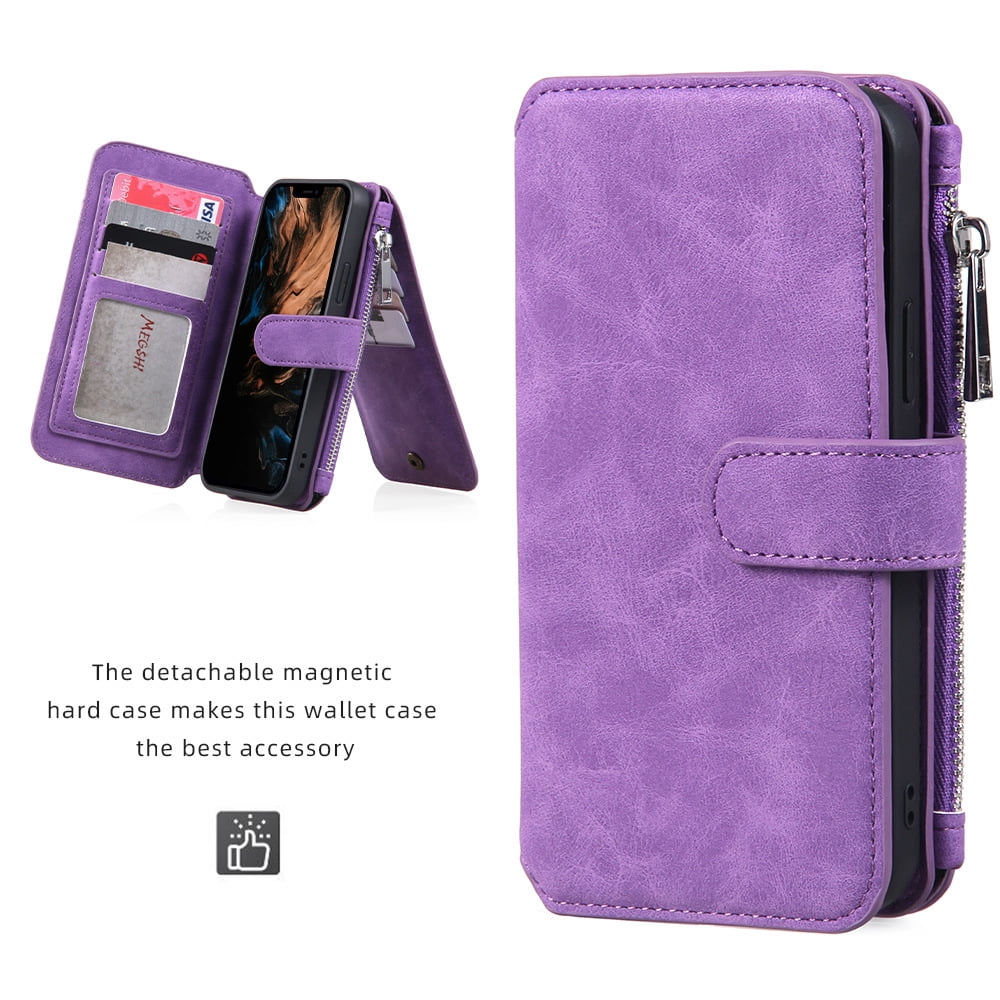 Leather Cover Compatible with iPhone X Purple Wallet Case for iPhone X Leather Cover Compatible with iPhone X Purple Wallet Case for iPhone X