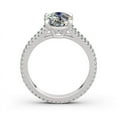thumbnail image 6 of Blue Jewelry Women's Jewelry - Oval 2 Ct White Moissanite Ring - 14K White Gold Plated Ring - Wedding Rising Split Shank Ring for Women's - Anniversary Gifts for Mom/Girlfriend/Wife, 6 of 10