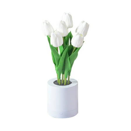 

Flower Table Lamp Desk Led Night Light for Home Living Room Decor Artificial Flower with Vase Table Centerpieces for Birthday Holiday Party Wedding Room Decoration