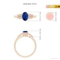 thumbnail image 4 of ANGARA Natural Vintage Style Oval Sapphire Ring with Diamonds in 14K Rose Gold for Women (Size-7x5mm) | September Birthstone, Anniversary, Jewelry Gift for Women | Natural Blue Sapphire Ring, 4 of 9