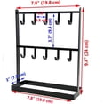 thumbnail image 2 of ABCISI 1 PC Tabletop Hook Rack – Jewelry Display Stand – Metal Retail Counter Display Stand for Necklace Bracelets, Earrings, Ring, Keys, Watches (Black ), 2 of 6