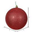 thumbnail image 2 of Vickerman 4" Red Glitter Ball Ornament, 6 per Bag, 2 of 6