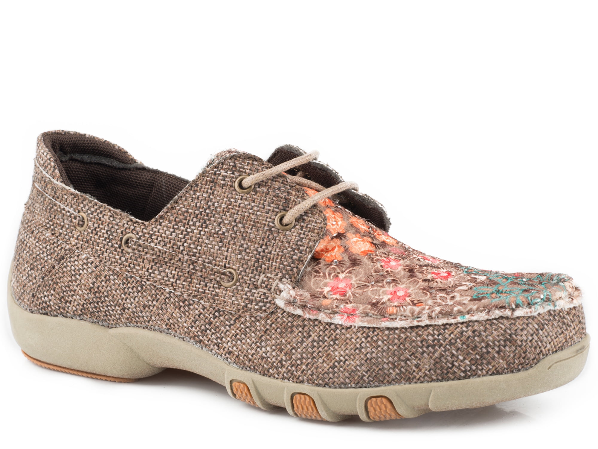 brown canvas slip on shoes
