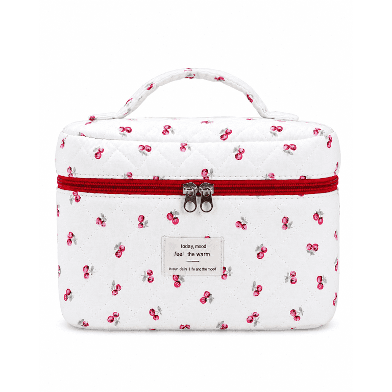Gynky Floral Cotton Makeup Bag, Large Capacity photo 1