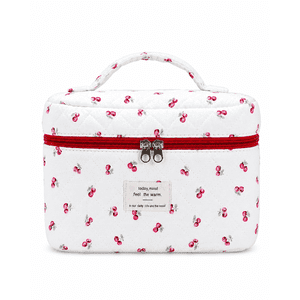 Gynky Floral Cotton Makeup Bag, Large Capacity