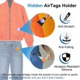 thumbnail image 7 of YUNOVA Apple Airtag Holder for Kids, 2 Pack Silicone Airtag Case with Safety Pins, GPS Tracker Case for Children, Elderly, Hidden Inside Clothes, Shoe, Backpack, 7 of 7