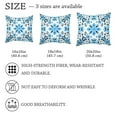 1Pc Pillow Cases Standard Size,Throw Pillow Cover 18x18 in,Blue Floral