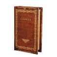 thumbnail image 1 of Libro falso decorativo clásico de madera, almacenamiento de llaves de joyería libro adornos accesorios libro falso para estantería de tocador de Gloria Estatuilla de libro de simulación, 1 of 7