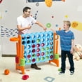 thumbnail image 2 of Costway 4-in-A Row Giant Game Set w/Basketball Hoop for Family Orange, 2 of 12